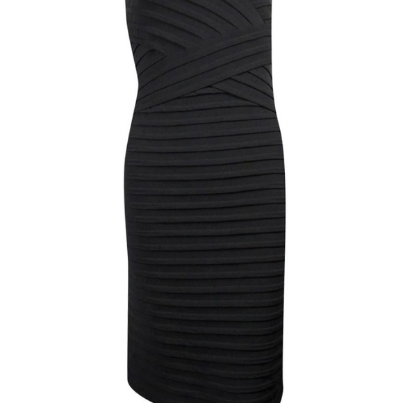 NWOT Calvin Klein Illusion Pleated Jersey Dress - Picture 3 of 4